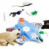 Interactive Cat Toy for Indoor Cats – Motion-Activated Hunting Toy | Interchangeable Tails & Bird Sound On/Off | Paw Paw by Jeanne