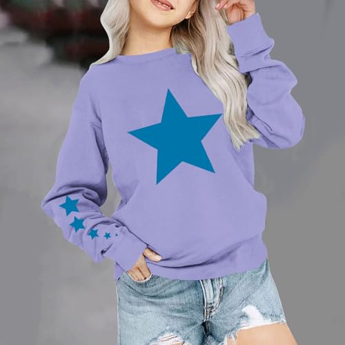 Cute Sweatshirt For Boys And Girls Oversized Long Sleeve Star Print Pullovers Casual Crewneck Sweaters 1-11 Years2