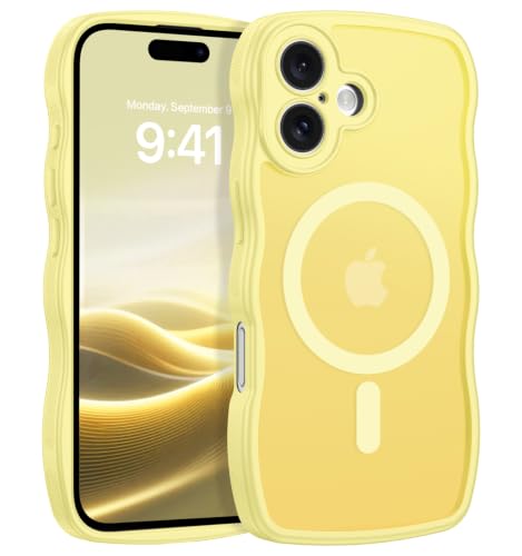 Coque iPhone 16 ondulée antidérapante mate compatible MagSafe pour protection appareil photo