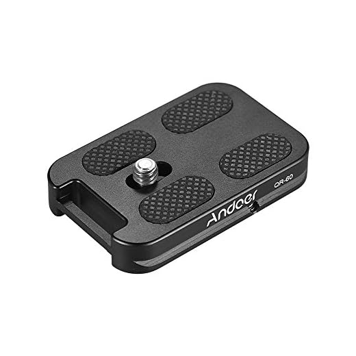 'Andoer – QR de 60 aluminio universal zapata rápida 1/4 tornillo fijación con enganche para Arca-Swiss estándar Rótula trípode Para Canon Nikon Sony DSLR Cámara