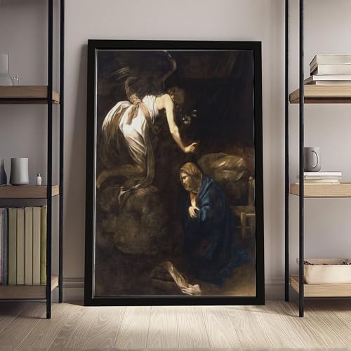 Impression sur toile cadre à suspendre Caravaggio Annonciation