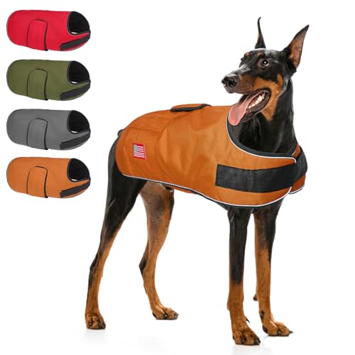 Image of BEAUTYZOO Dog Winter Coat for X-Large Dogs, Waterproof Canvas Jackets