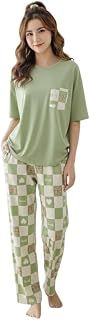SHIENZY Women Korean Style Night Suit | Round Neck Short Sleeve Cute Printed Cotton Pajama Set for Girls & Women | Soft Ni... Price In India