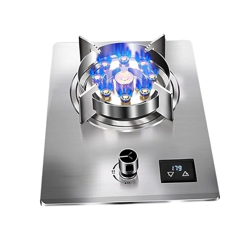 Cuisinière À Gaz En Acier Inoxydable 7,2 KW Plaque De Cuisson Encastrable Simple, Avec Minuterie, Flamme Réglable, Idéale Pour Le Camping, Les...