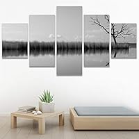 SIGNWIN 5 Panel Canvas Wall Art High Contrast Scenery for Home Decorations Ready to Hang - 60