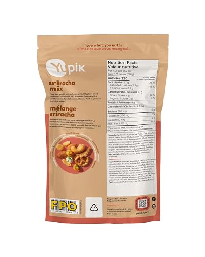 Yupik Sriracha Mix, 170 g, Savory Crunchy Snack, Spicy Blend, BBQ Trail Mix, Protein Snacks, Cashews, Wasabi Peas, Pretzels, Game Night & Party Snack - Image 3
