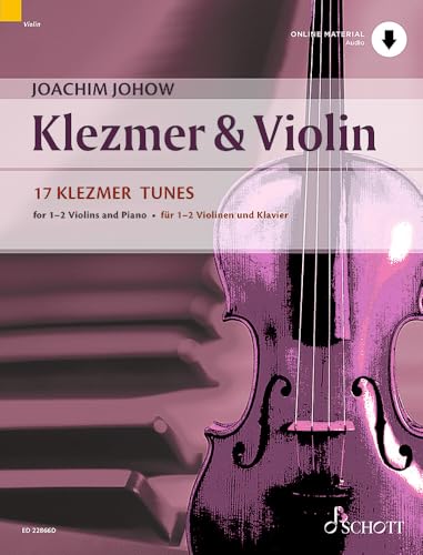Photo de Klezmer & Violin: 17 Klezmer Tunes. 1-2 violins and piano; double bass ad libitum.