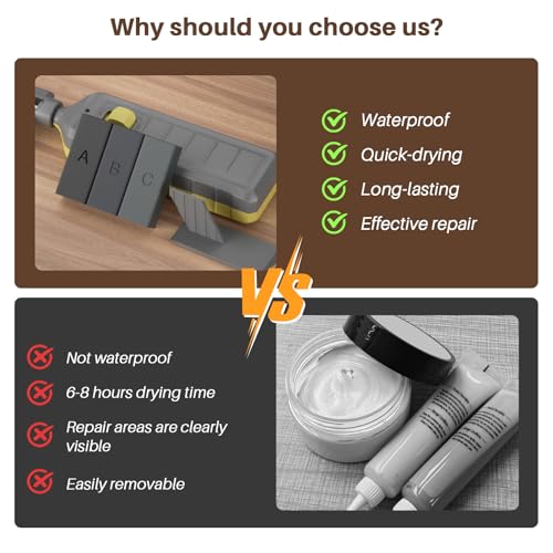 Laminat Reparaturset, Vinyl Reparaturset mit Schmelzwerkzeug, 11 Farben Hartwachs für PVC Vinylboden, Laminatboden, Linoleum Bodenbelag, Holzböden Möbel Arbeitsplattet Reparatur Set