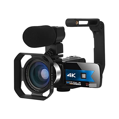 Caméra vlogging 4K contre l'obscurité avec vision nocturne IR et 64G