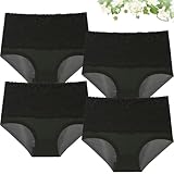 Eversure Pantie for Ladies - Women’s Leak Proof Underwear, High-Waisted Comfortable Cotton Underwear for Women 55+ (US, Alpha, Large, Regular, Regular, J)