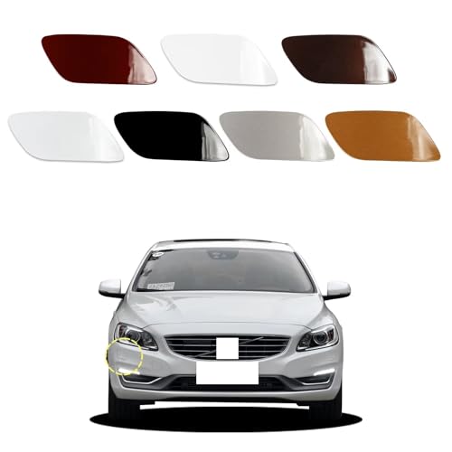 Goholy Car Front Bumper Headlight Washer Cover Compatible with Volvo S60 2014 2015 2016 Headlight Washer Nozzles Cover 39820312 39820330 Water Spray Cover Unpainted Right Passenger Side