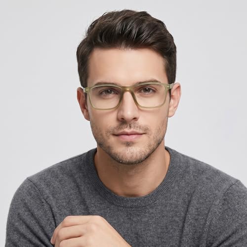 Image of UV Protection Glasses Blue Cut Blocking Harmful Rays Glasses for Men & Women Zero Power Computer Specs Eye Protection Lightweight Frame with Case & Cleaning Cloth