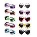 10 Packs Neon Colors Wholesale Heart Sunglasses (Mix)