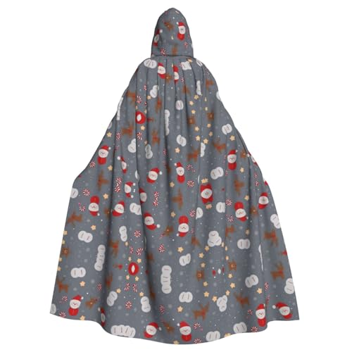 POEZJZW Disfraz de túnica con capucha con patrón de cervatillo de estrellas para adultos, hombres y mujeres, sudaderas de Navidad, disfraces de cosplay