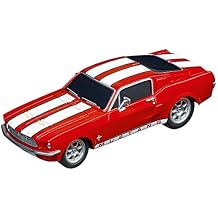 Carrera 64120 Red 67 Ford Mustang 143 Scale Analog Slot car for GO Electric and Battery Slot car Racing Track Sets