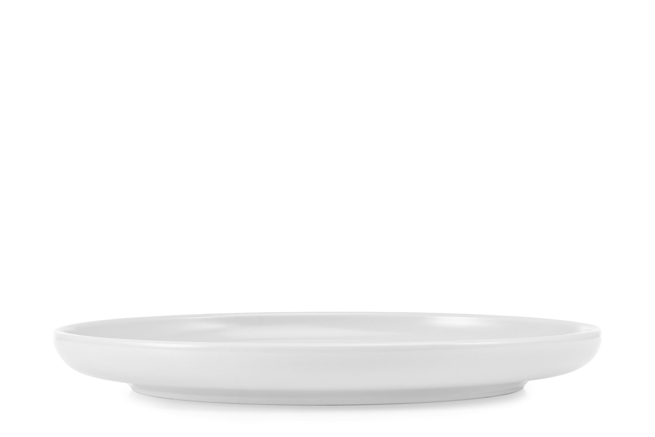 Konsimo. Frühstücksteller für 6 Personen - Dessertteller aus Keramik - Set Kuchenteller 6er - VICTO Moderne Kleine Teller - 20 cm - Weiß