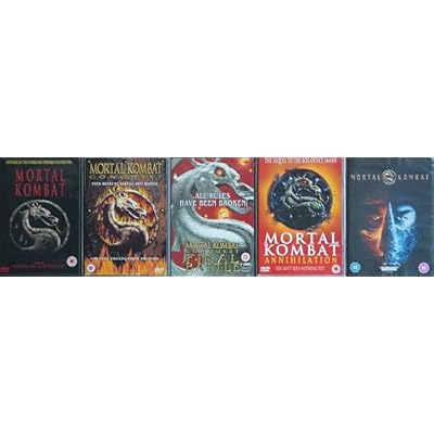 MORTAL KOMBAT 1-5 COMPLETE COLLECTION / 1. MORTAL KOMBAT / 2. CONQUEST / 3. CONQUEST - FINAL BATTLE / 4. ANNIHILATION / 5. 2021 REMAKE = ULTIMATE 5x UK DVD SET