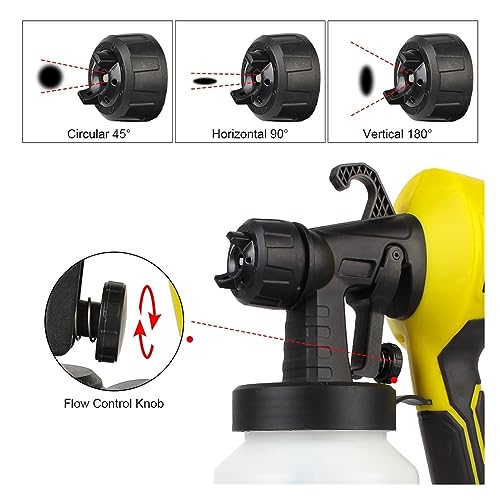 Pistola pulverizadora aerógrafo de 500W para pintar superficies de casa 6