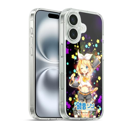 Head Case Designs Officially Licensed Hatsune Miku Kagamine Rin Characters Gel Case [Military Grade Protection] Compatible with Apple iPhone 16 and Compatible with MagSafe