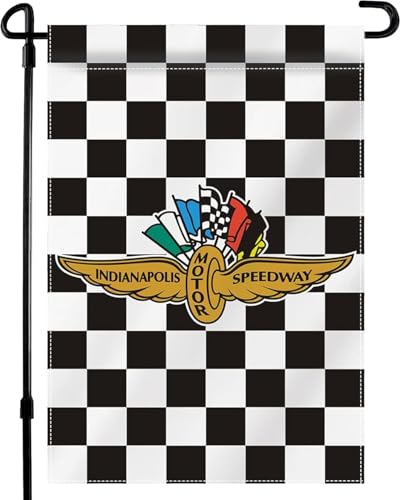 Indy 500 Flag 12x18 Inche Garden Decorations for Racing Fans Badroom Yard Home Wall Decor Indoor Outdoor Party Dorm