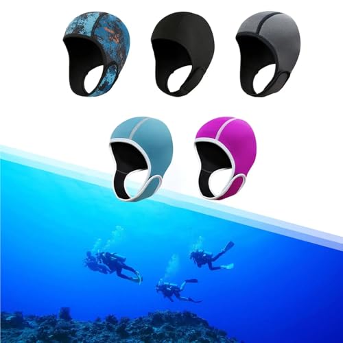 Capucha de buceo de neopreno de 2 mm con correa ajustable para la barbilla 2