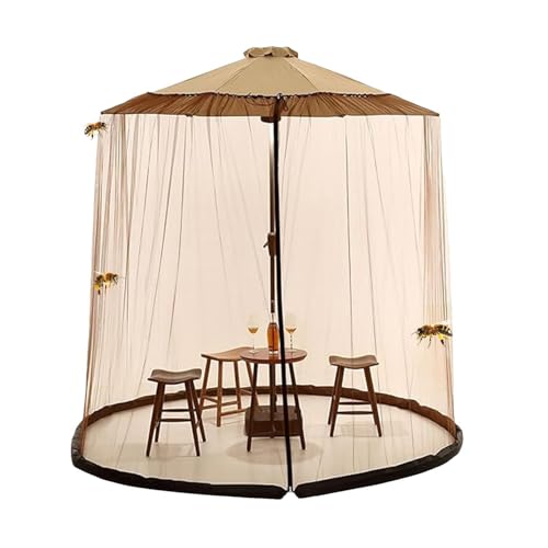 Filet pour parapluies d'extérieur moustiquaire universelle pour parasol rond