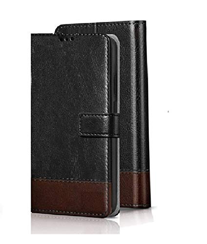ClickCase Vintage Series for Oppo A77 Leather Wallet Flip Case Kick Stand Magnetic Closure Flip Cover for Oppo A77 (Black & Brown) (B0BDR4QTLJ) Amazon Price History, Amazon Price Tracker