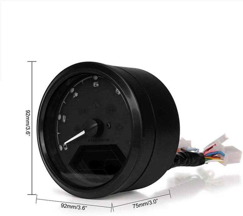 Motorbike Tacho Meter Instrument Universal Motorcycle 12000RMP Speedometer Odometer Tachometer for 1-4 Cylinders Motorbike Gauge Motorcycle Digital Dash