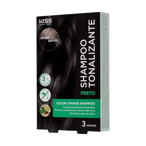KISS NEW YORK Color Change Shampoo - Shampoo Tonalizante Preto