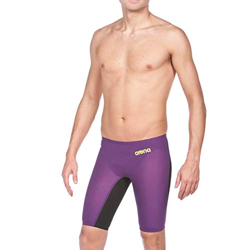 Arena Men\'s Powerskin Carbon Air Swim Jammer, Plum/Fluo Yellow, 32 - Thumbnail 6