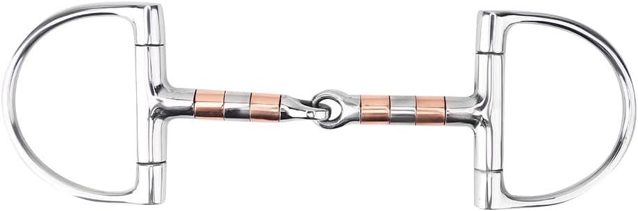 Stainless Steel Horse Bit - Roller Mouth Snaffle for Young Horses, Rustproof Non-Toxic Training Bit with Pacifier Roller (Silver)