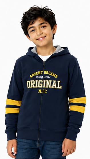 Image of T2F Boy's Cotton Regular Fit Hooded Sweatshirt