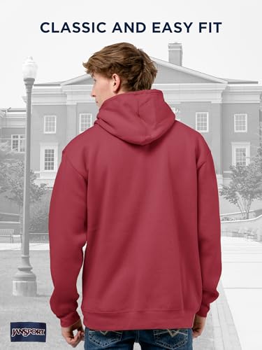 Image of JanSport NCAA Officially Licensed Rival Hoodie, Long Sleeve Unisex Sweatshirt, Cotton-Polyester Blend, Double-Layered Hood