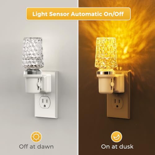 Image of L LOHAS LED Amber Night Light,Yellow Nightlight,Dimmable 100LM,Light Sensor
