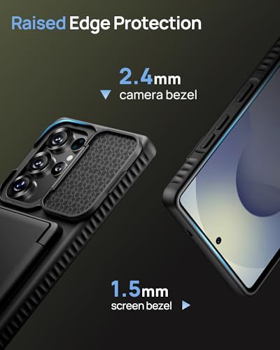 Image of for Samsung Galaxy S25 Ultra Case Wallet with Stand, Built-in [2 Pack] Screen Protector & Card Holder & Camera Cover, Military Grade Drop Protection Phone Case for S25 Ultra 6.9 inch 2025, Black