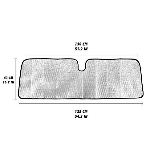 Bdk Sun Shade Fits 1987-2021 Jeep Wrangler Jk, Jl, Cj, Yj, Tj & 2020-2021 Jeep Gladiator, Custom Fit Windshield Foldable Accordion Uv Protection 53 X 16.5 Inches #TOP5