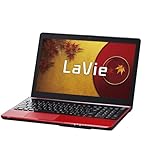 【整備済み品】 中古ノートパソコン Lavieブックコンシューマ型カメラ内蔵/15.6型ノートPC/Win11 SSD512/16GB/4世代i7//MS office 2021搭載/10キー/無線WIFI/DVD-RW (赤)