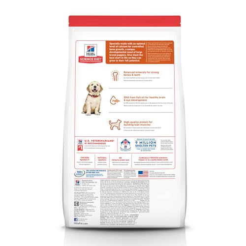 Hill's Science Diet Dry Dog Food, Puppy, Large Breeds, Chicken Meal and Oats Recipe, 30 lb. Bag