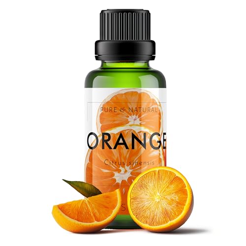 Image of Esslux Sweet Orange Essential Oil for Diffuser & Skin - 100% Pure Natural Orange Oil for Massage & Face - Sweet Orange Essential Oil for Cleaning & Soap Making Scent, 90 ML