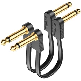 [Kevlar-Reinforced Flexible Cable] Built for everyday bending, the guitar pedal patch cables' Kevlar-reinforced core keeps the internal conductor protected. These patch cables guitar stay flexible and stable even under permanent bends. [≥100% OFC Shi...