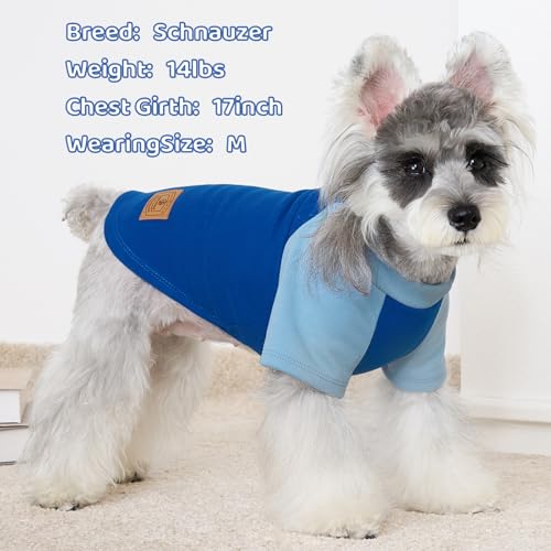 Image of XPUDAC 4 Pack Dog Sweaters Comfy Dog Clothes with Sleeves Puppy Shirts Pullover Pet Sweatshirt for Small Medium Large Dogs Boy Girl Doggy Outfits Cat Apparel, Blue, XS
