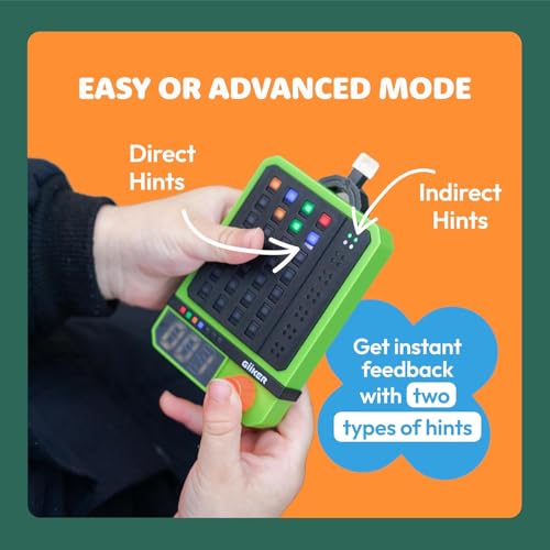 GiiKER Super Decoder – Code-Knackspiel | 600 Level | 4-stellige Farbcode-Rätsel | Solo- & Duo-Modus | Tragbares Denkspiel/Reisespiel/Gehirntraining für Kinder & Erwachsene | Mastermind, Wordle
