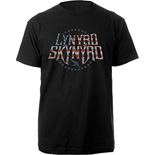 Image of Lynyrd Skynyrd Stars & Stripes Official Tee T-Shirt Mens Unisex (XX-Large) Black
