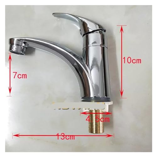 Grifo de lavabo de cobre macizo con refinado acabado cromado brillante 6