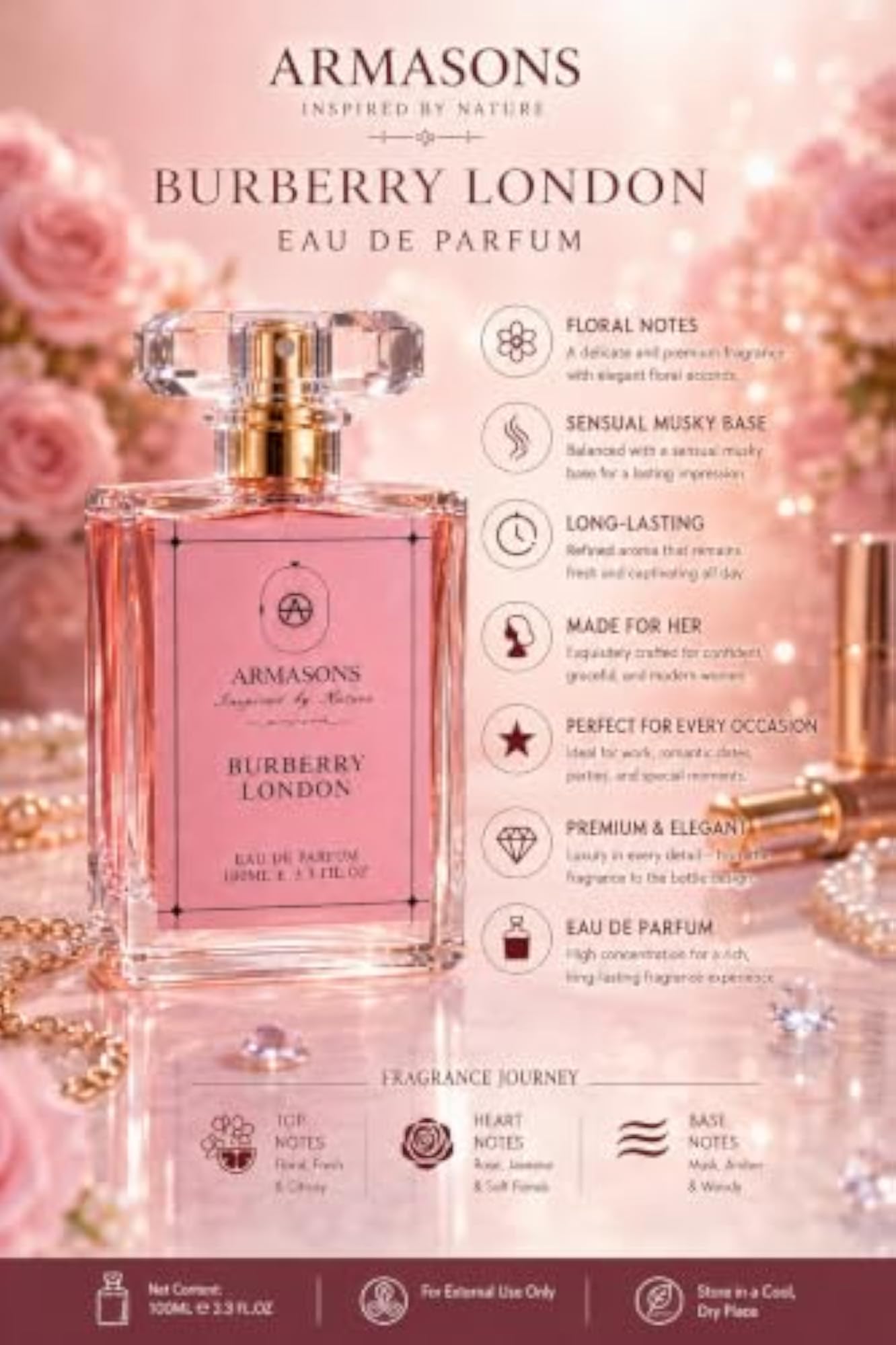 Armasons Luxury Perfume for Women, 100ml