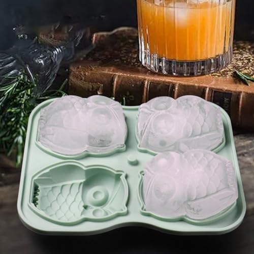 Molde para cubos de hielo 3D de silicona rosa miniatura 4