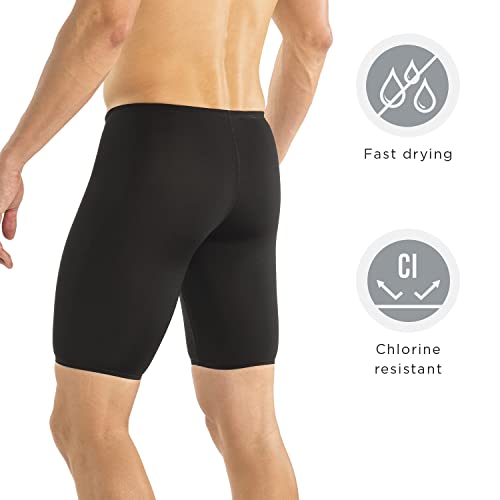 Dolfin Winner's Men's Athletic Swimsuit - Training Jammer Shorts For Racing And Competitions (Black, 2X) #TOP3