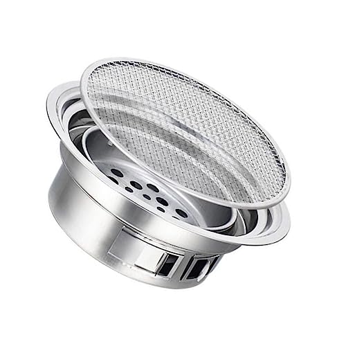 Toddmomy 1Set Portable Stainless Steel Bbq Stove Compact Korean Grill for Outdoor Cooking Lightweight and Easy to Use for Camping Picnics and Backyard Gatherings