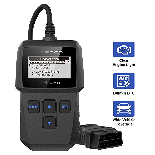 TT TOPDON OBD2 Scanner Check Engine Code Reader Scan Tool for Check Engine Light Turn Off Freeze Frame Data Viewing Live Data and Vehicle Information Reading