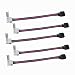 SoundOriginal LED 5050 RGB Strip Light Connector - Strip to Power Adaptor - 5050 to Transformer DC Jack - 4 Conductor 10mm Wide 5050 RGB Multicolor Welding Connector Cable 6inch (5pcs/pack)